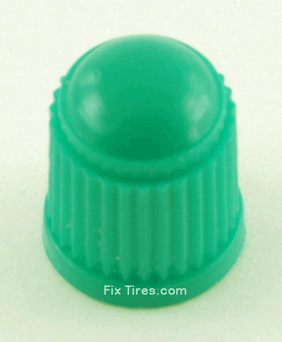 Green Tire Valve Caps